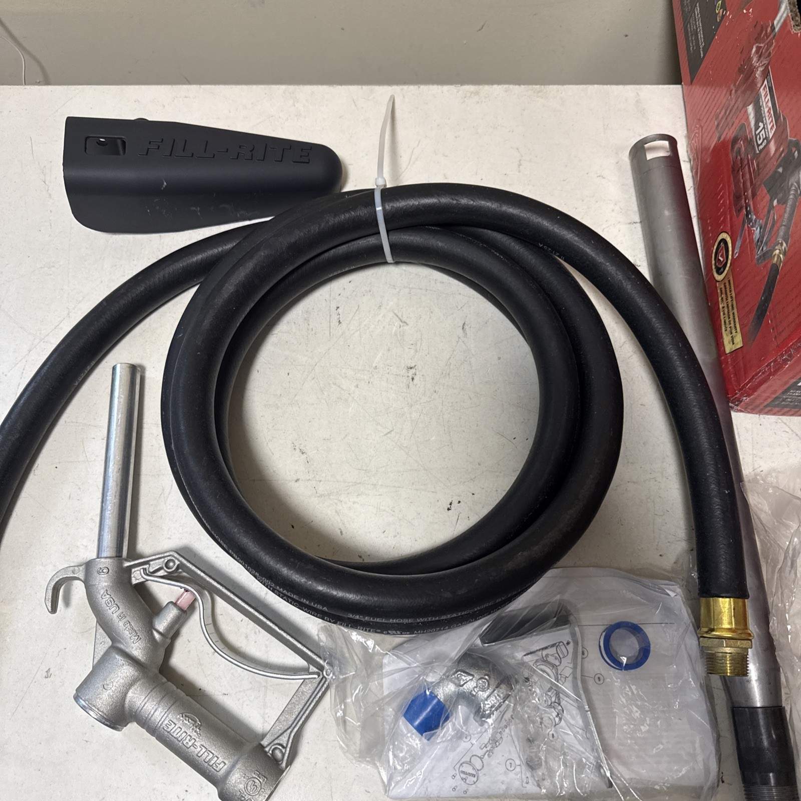 Fill-Rite FR610H 115V 15 GPM Fuel Transfer Pump w/Discharge Hose & Manual Nozzle
