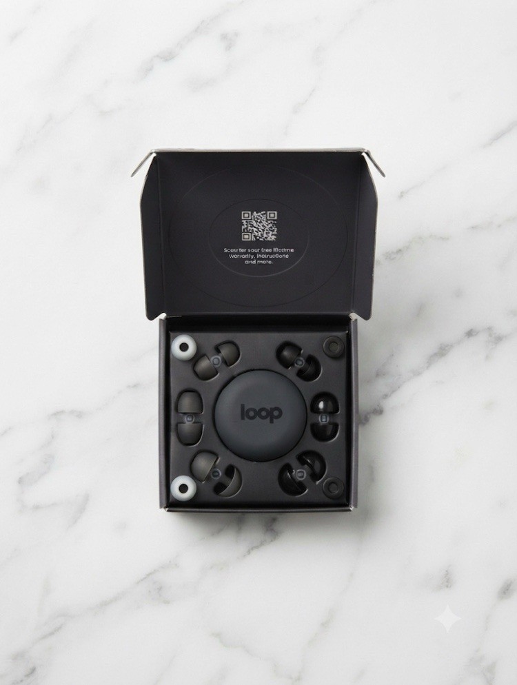 Official Loop Experience 2 Plus Ear Plugs Black NIB Noise Reducing MEDIUM *read