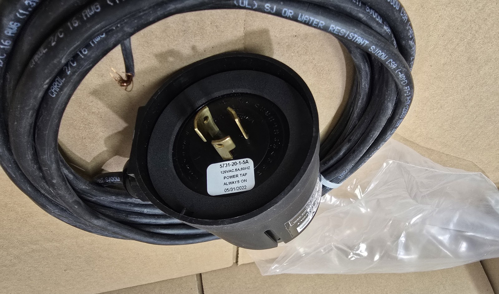 Ripley Always On 120 V Photocell Power Tap Adapter with 20 ft cable PN 5731