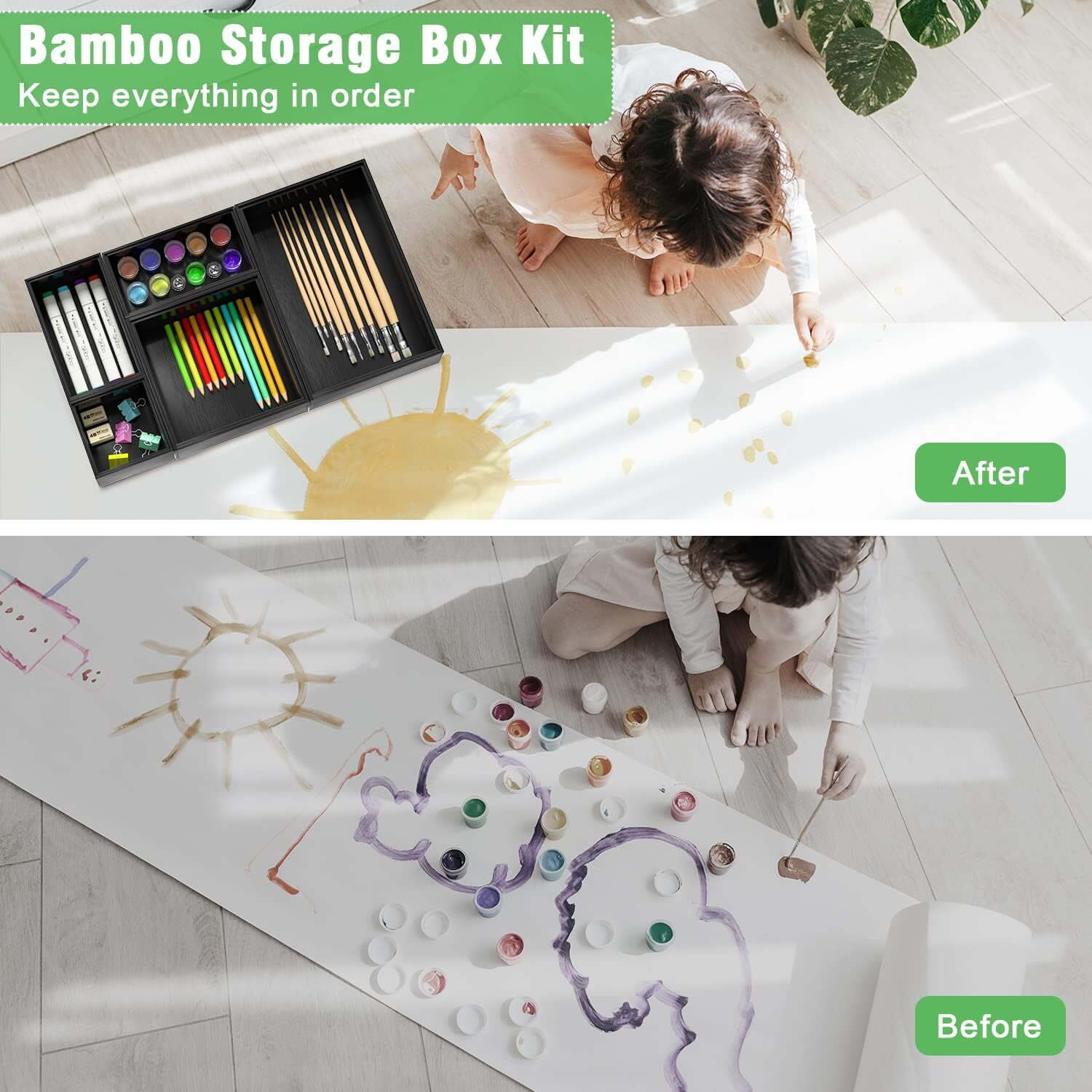 7-Piece Drawer Organizer Boxes Multi-Use Storage Bins Dividers Utensil Holder
