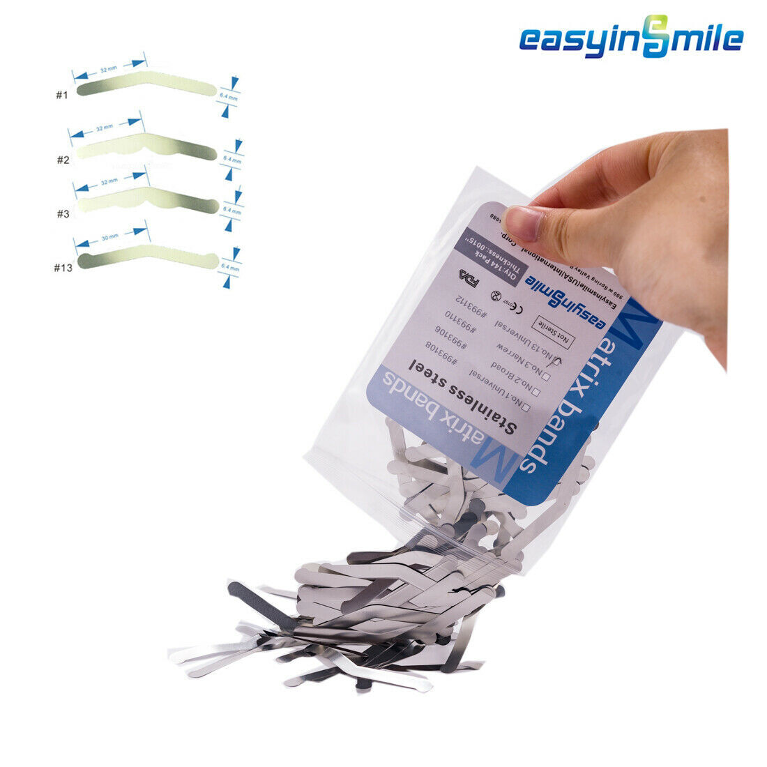 Dental stainless steel tofflemire Matrix Bands Pro Matrix Bands Teeth Repair Kit