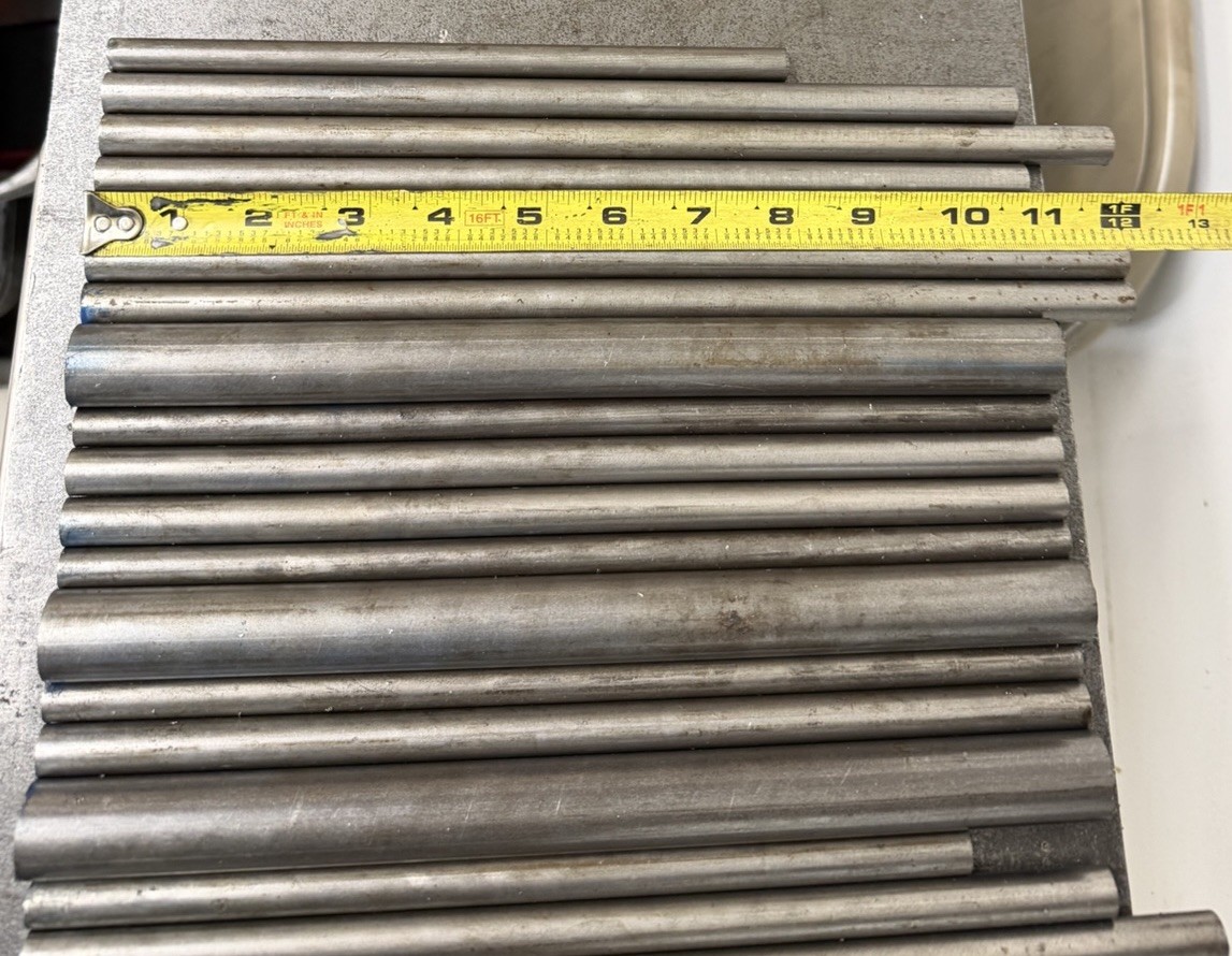 1144 Steel Round Bar Lot – Cold Drawn & Hot Rolled – 25 Pcs, 18.65 lbs
