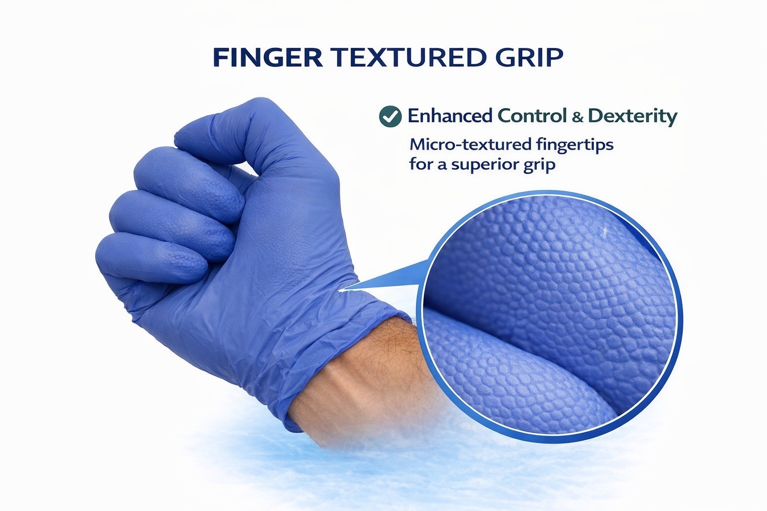 Cuff First Nitrile Exam Gloves 125 Ct Blue Latex-Free Powder-Free