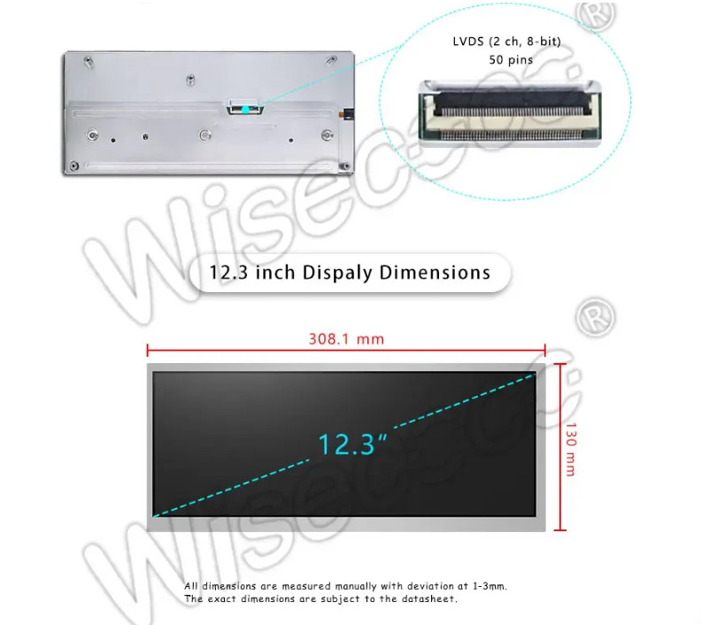 12.3» High Brightness LCD Display HDMI Sunlight Readable Panel Controller Board