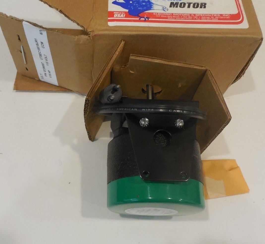 EM&S Unitronix ECM Unit Bearing Motor 1/15 HP 1550 rpm 115V UTB EC06007 CCW