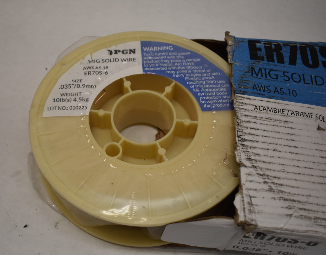 PGN Solid MIG Welding Wire ER70S-6 .035″ x 10lb Spool Mild Steel AWS A5.10
