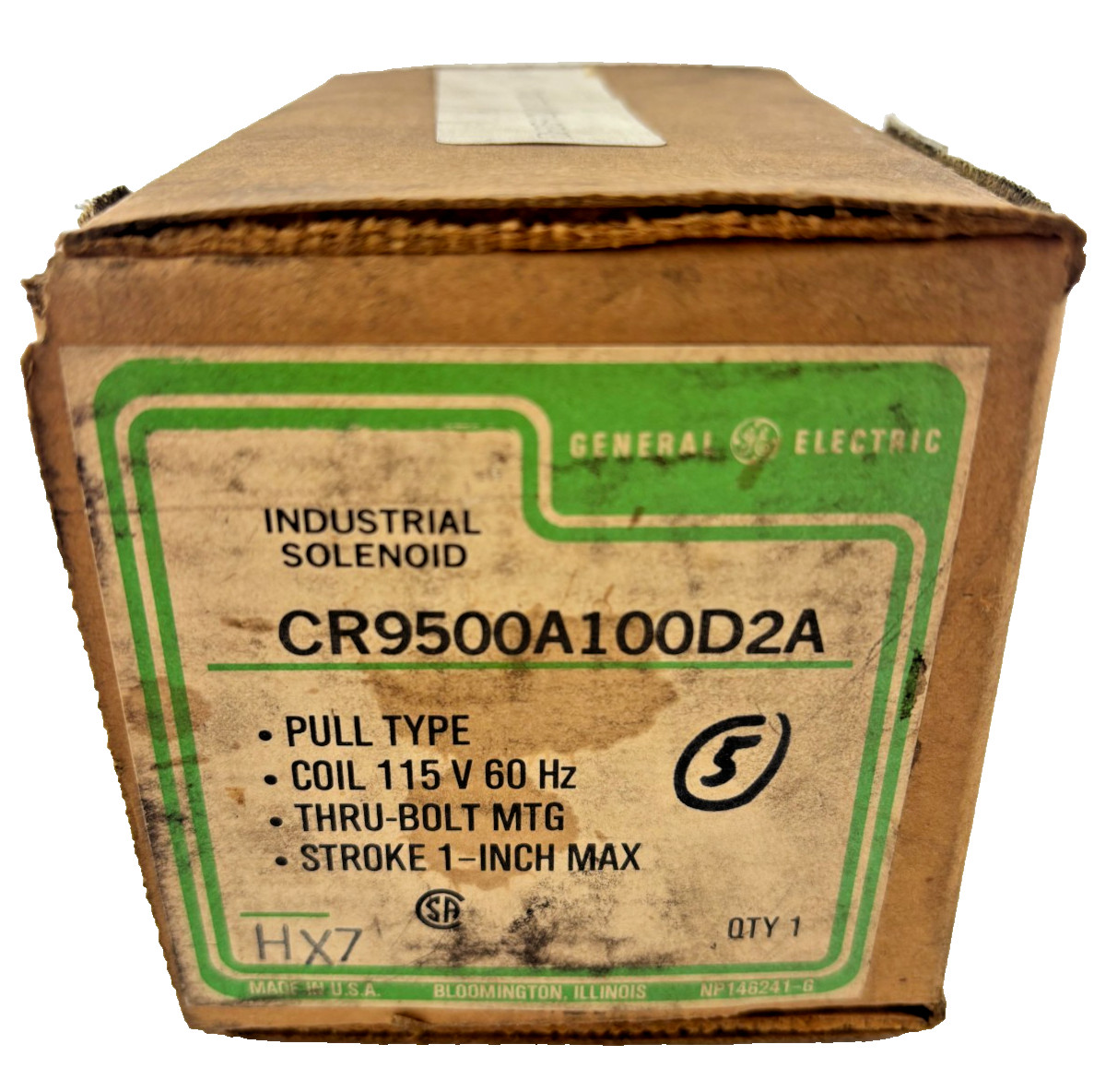 GENERAL ELECTRIC CR9500A100D2A Solenoid Coil 115V 60Hz Pull Type ThruBolt Mount