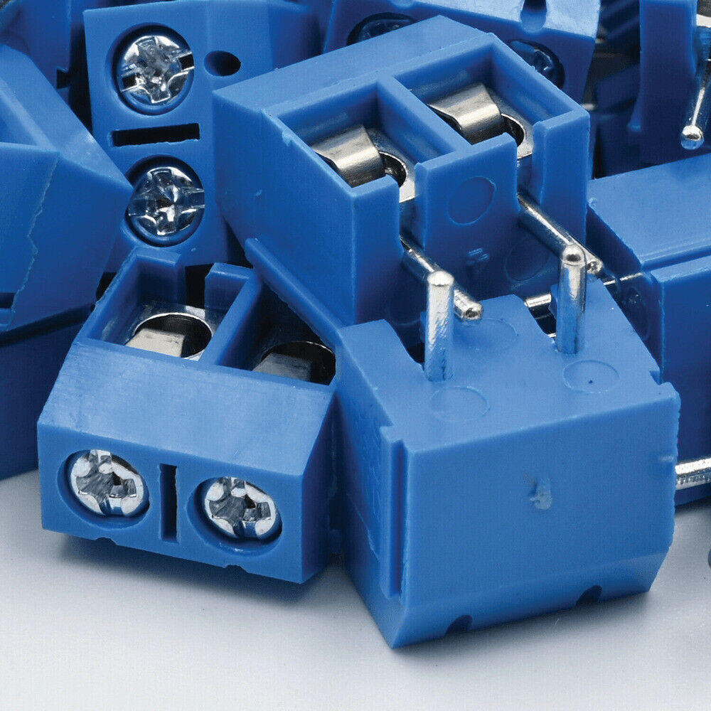60pcs Blue KF301-2P/3P PCB Mount Screw Terminal Block Connector 2/3Pin 5mm Pitch