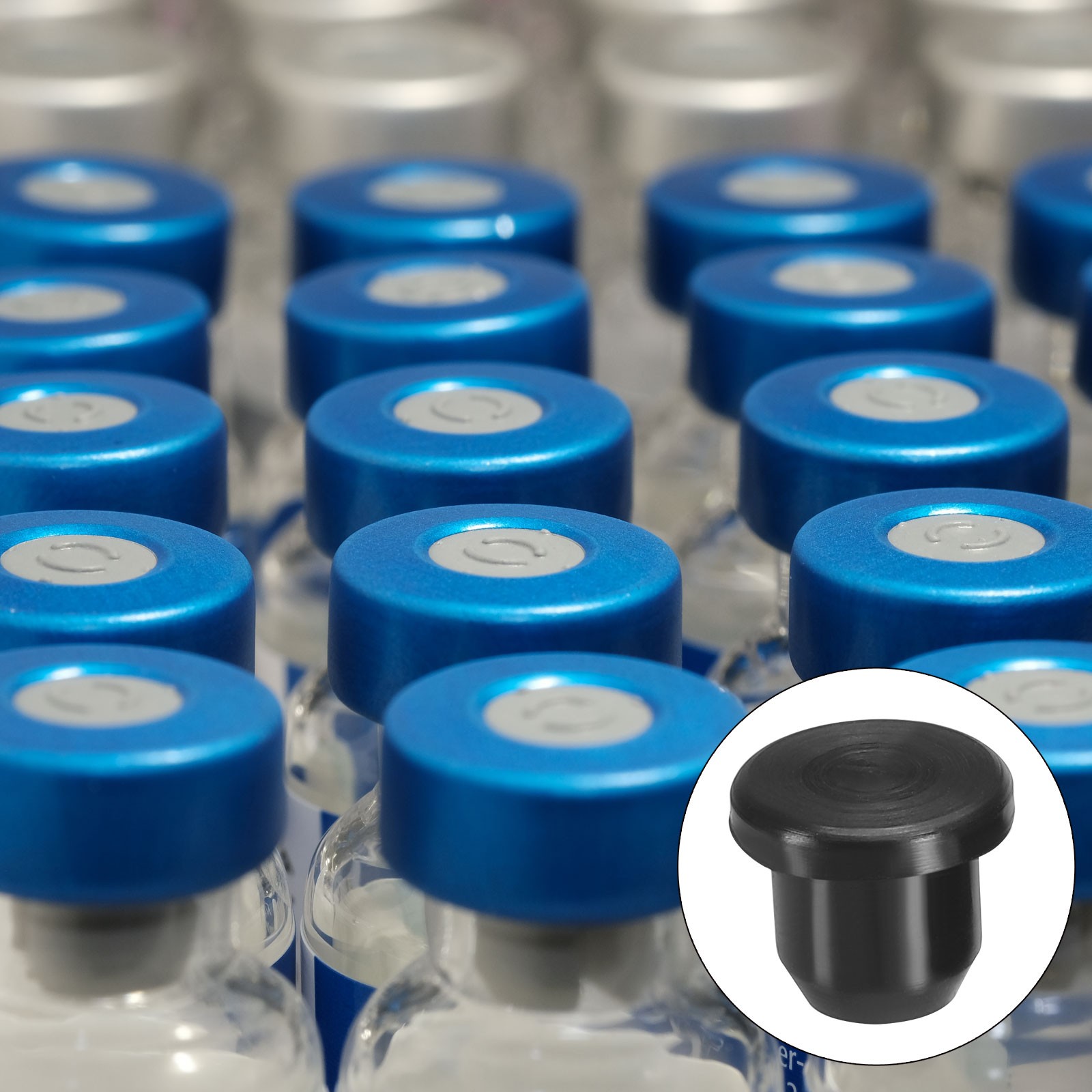 Silicone T-hole Stopper 8.3mm/0.33inch, 20Pack Plug for Cable Gland Hole, Black