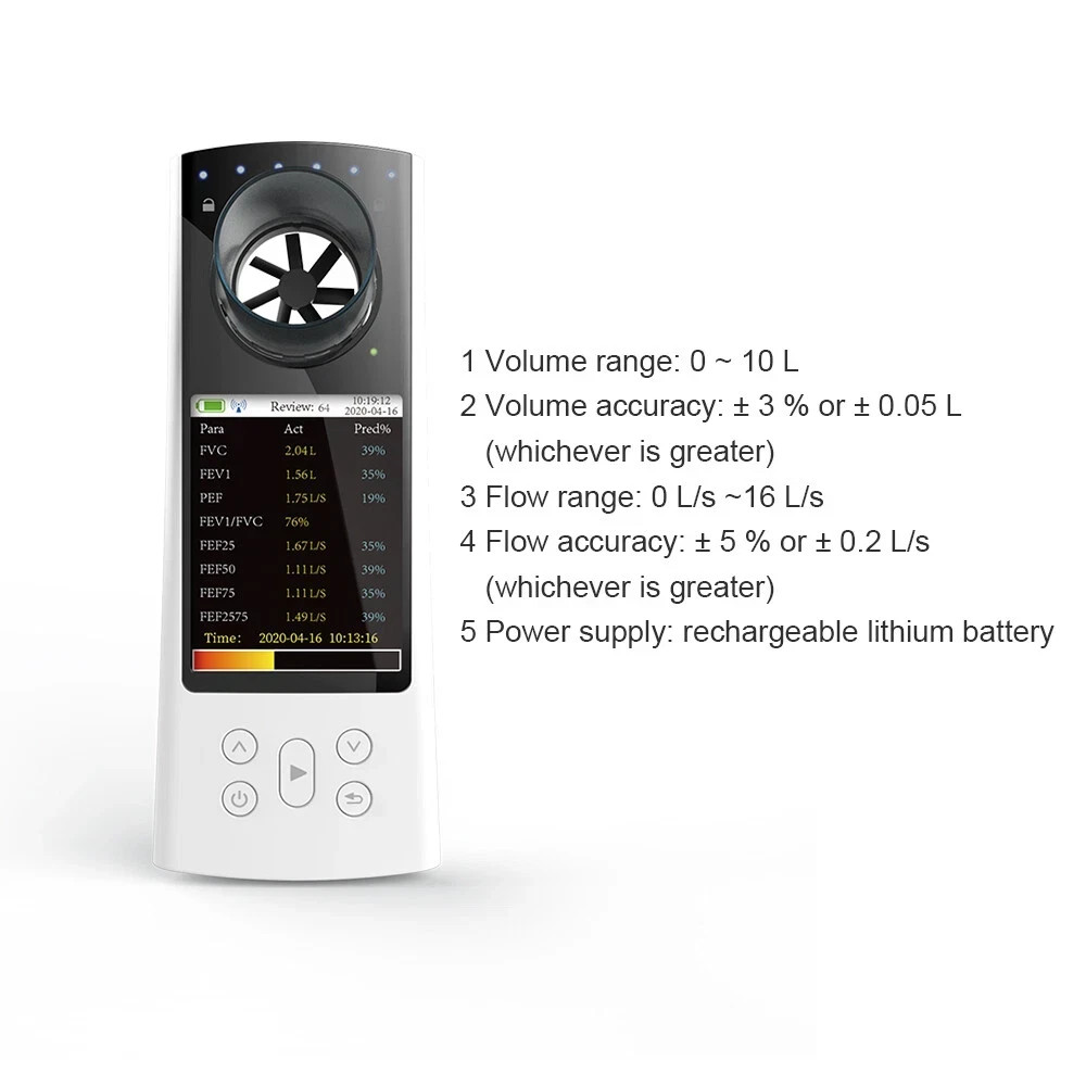 CONTEC SP80B Bluetooth Spirometer Pulmonary Function Handheld Spirometry APP