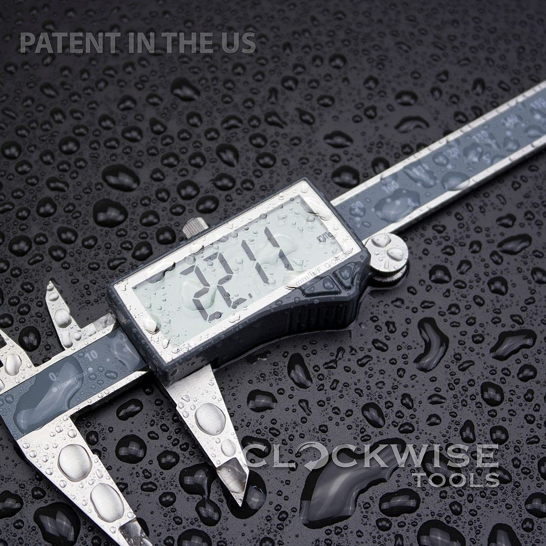 Clockwise Tools IP54 Grade Digital Caliper, DCLR-0605 0-6″ /150mm,