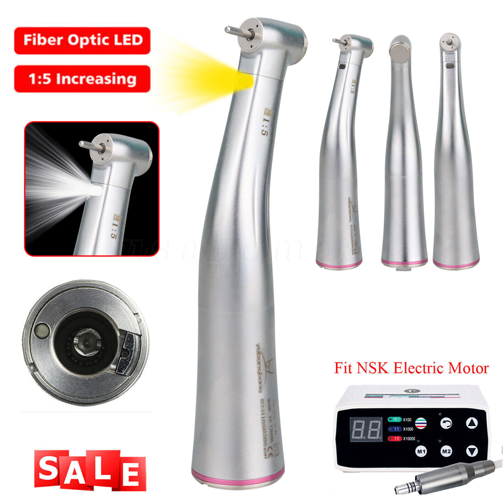 Woodpecker Style 1:5 Contra Angle LED Handpiece