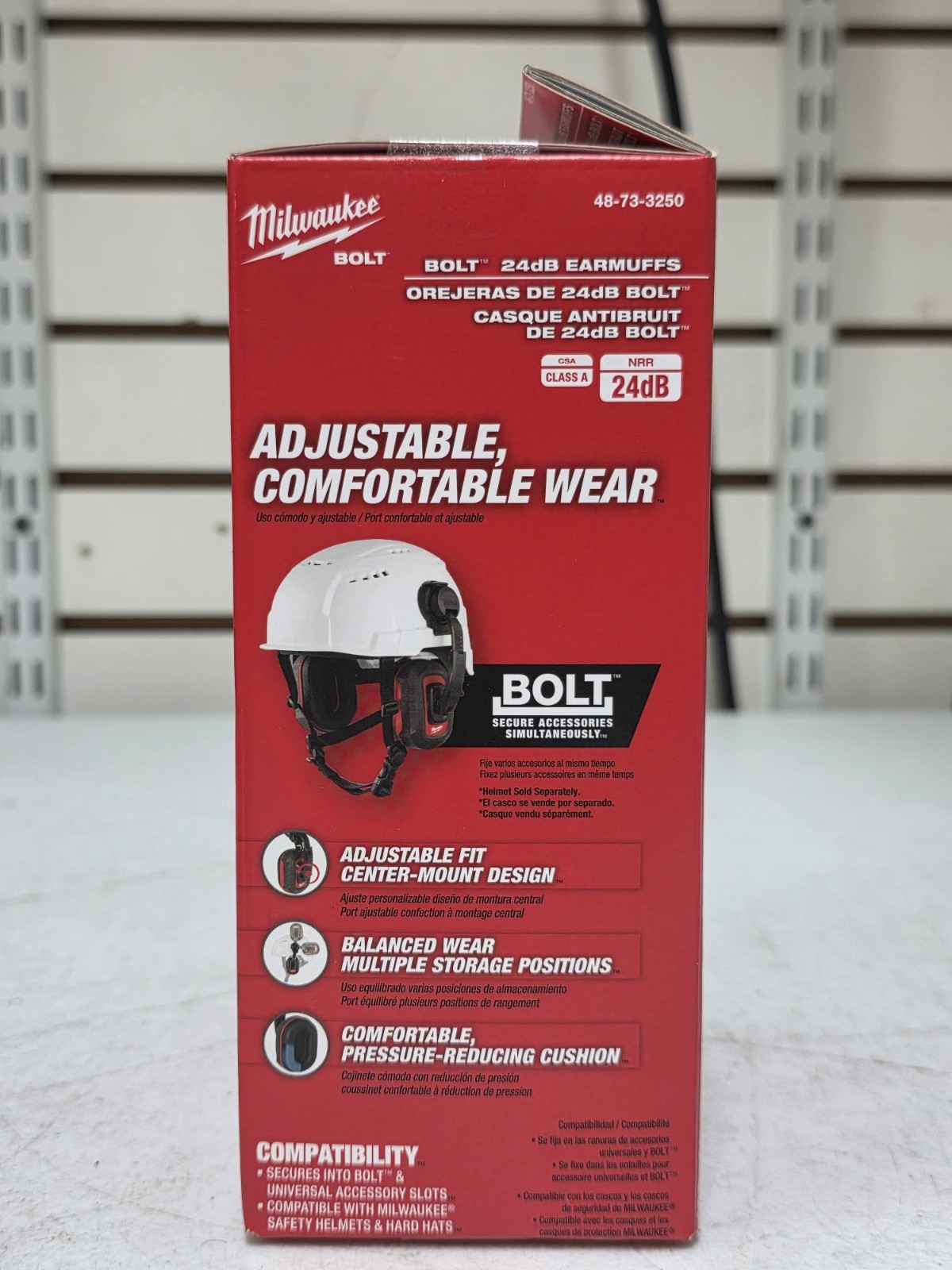 Milwaukee BOLT 24dB Earmuffs Adjustable Industrial Hearing Protection 48-73-3250