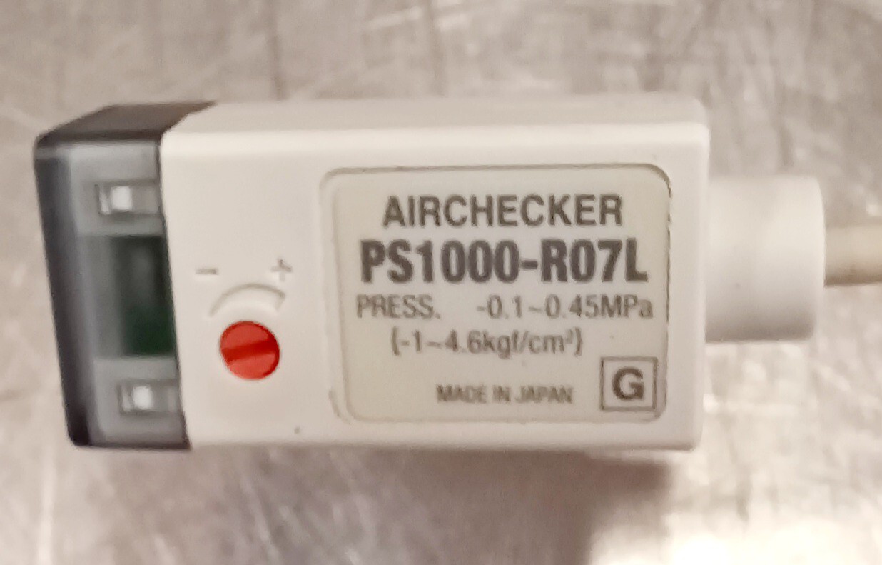 SMC Airchecker PS1000-R07L Pneumatic Pressure Switch / Sensor 6.5 Feet Long