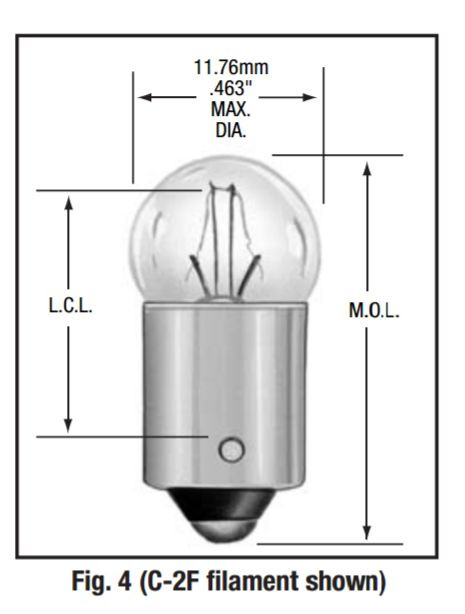 (10) 1445 Wagner Instrument Miniature Bayonet Clear Bulb 12 Volts [B5S3]