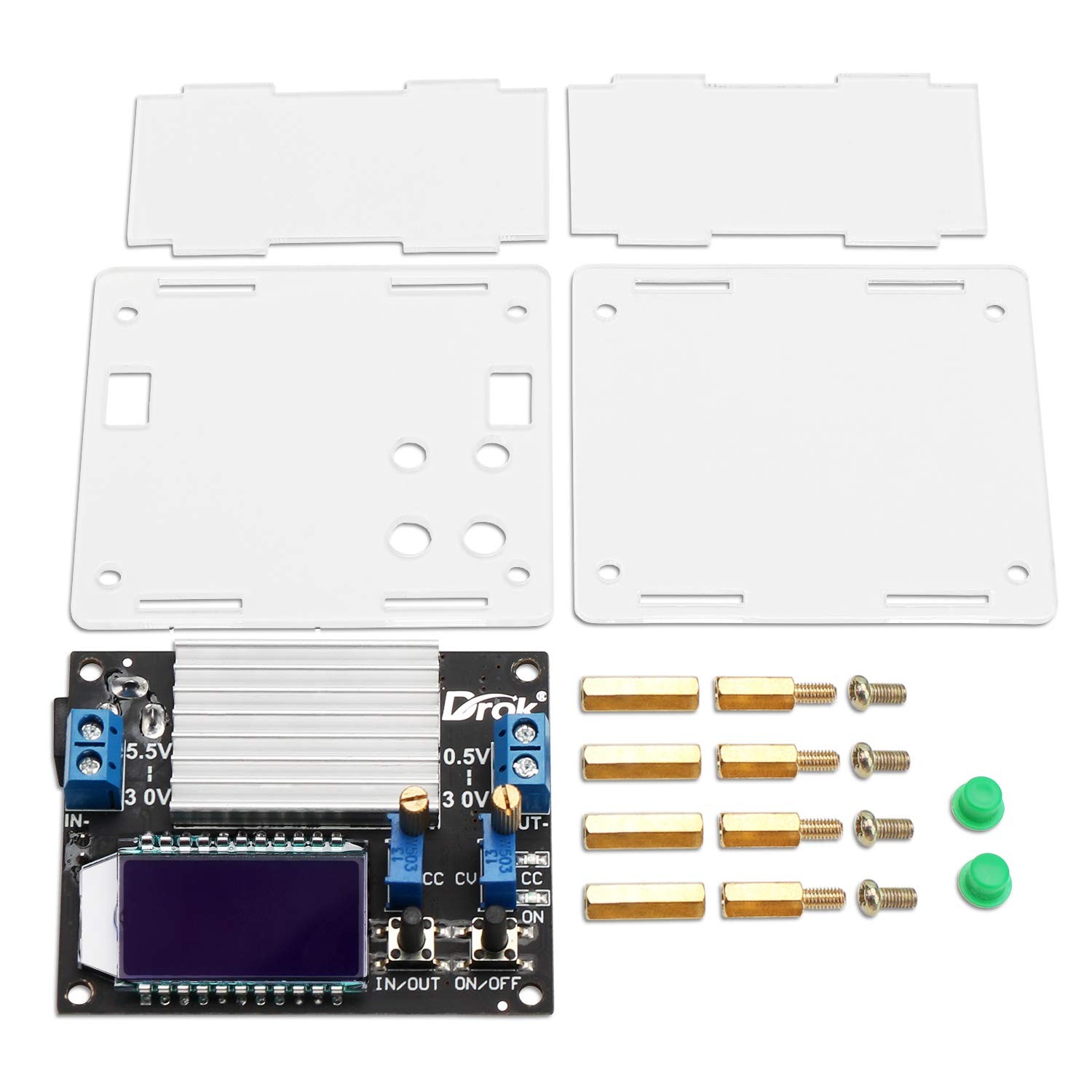 Boost Buck Converter, DC 5.5-30V to 0.5-30V 5V 12V 24V Output Adjustable Powe…