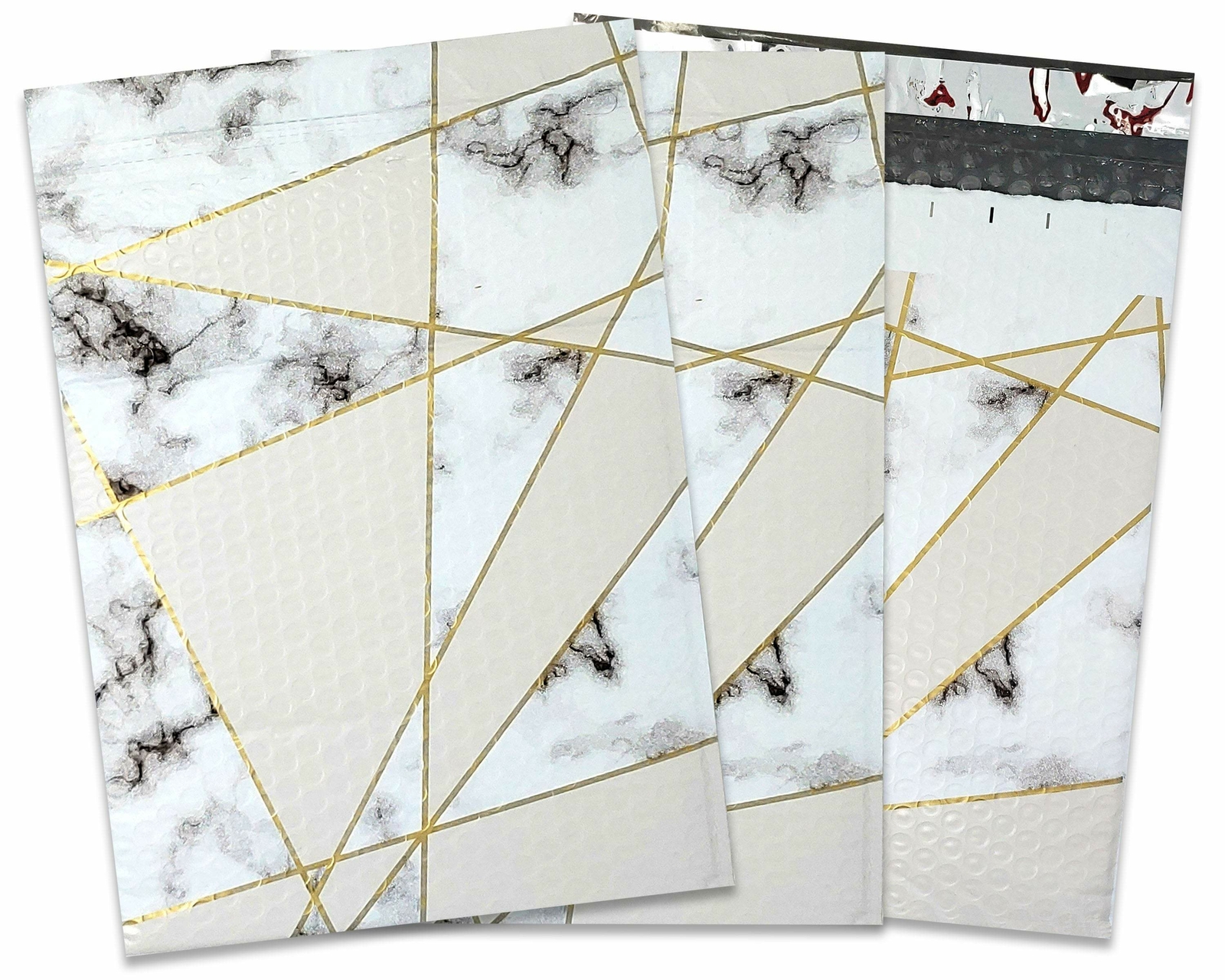 4×8, 8×12 Marble Tile Design Poly Bubble Mailers, Self Sealing Shipping Mailers