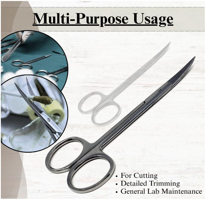 Premium GERMAN TC Iris Scissors 4.5″ Curved Surgical Dental Instruments