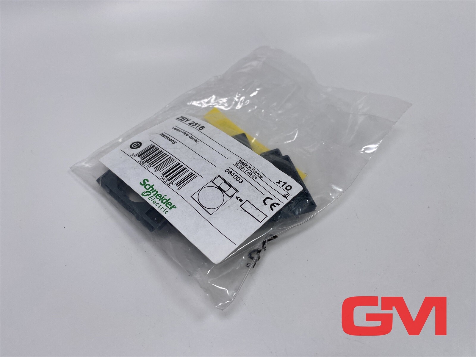 Vpe 10 x Schneider Electric Sign Holder ZBY2316 Legend Plate Carrier 084003