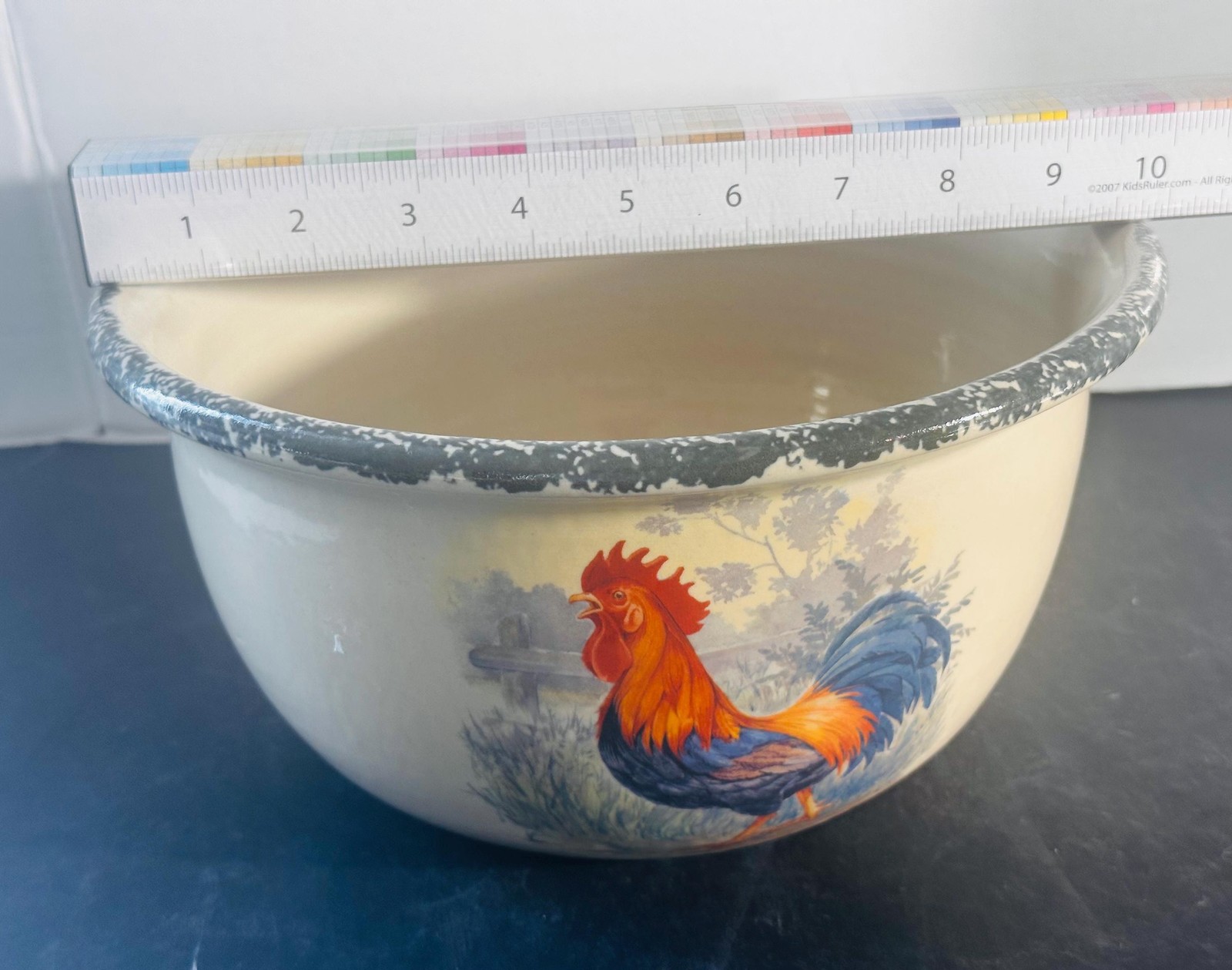 Home & Garden Party Rooster Plates/Oval Serving Platter/Mixing bowl_B