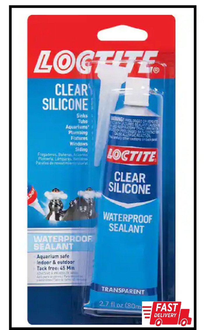 Silicone Waterproof Multipurpose Adhesive Sealant 2.7 Oz. Clear Tube (Each)