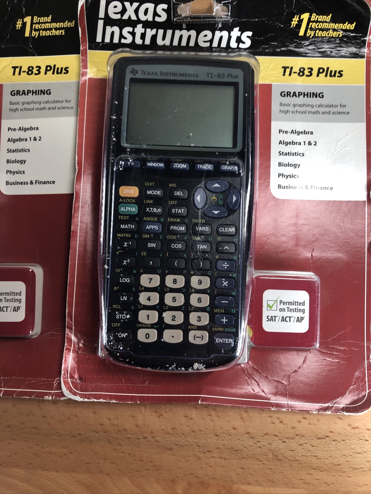 Lot Of 2 Texas Instruments TI-83 Plus Graphing Calculator – Black – NEW SEALED