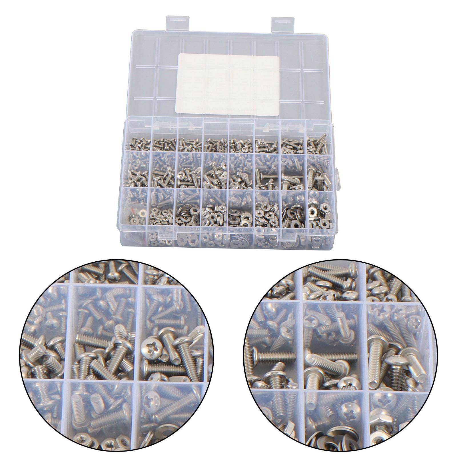 710pieces Machine Screw Assortment Assorted Nuts Bolts and Flat Washers Kit
