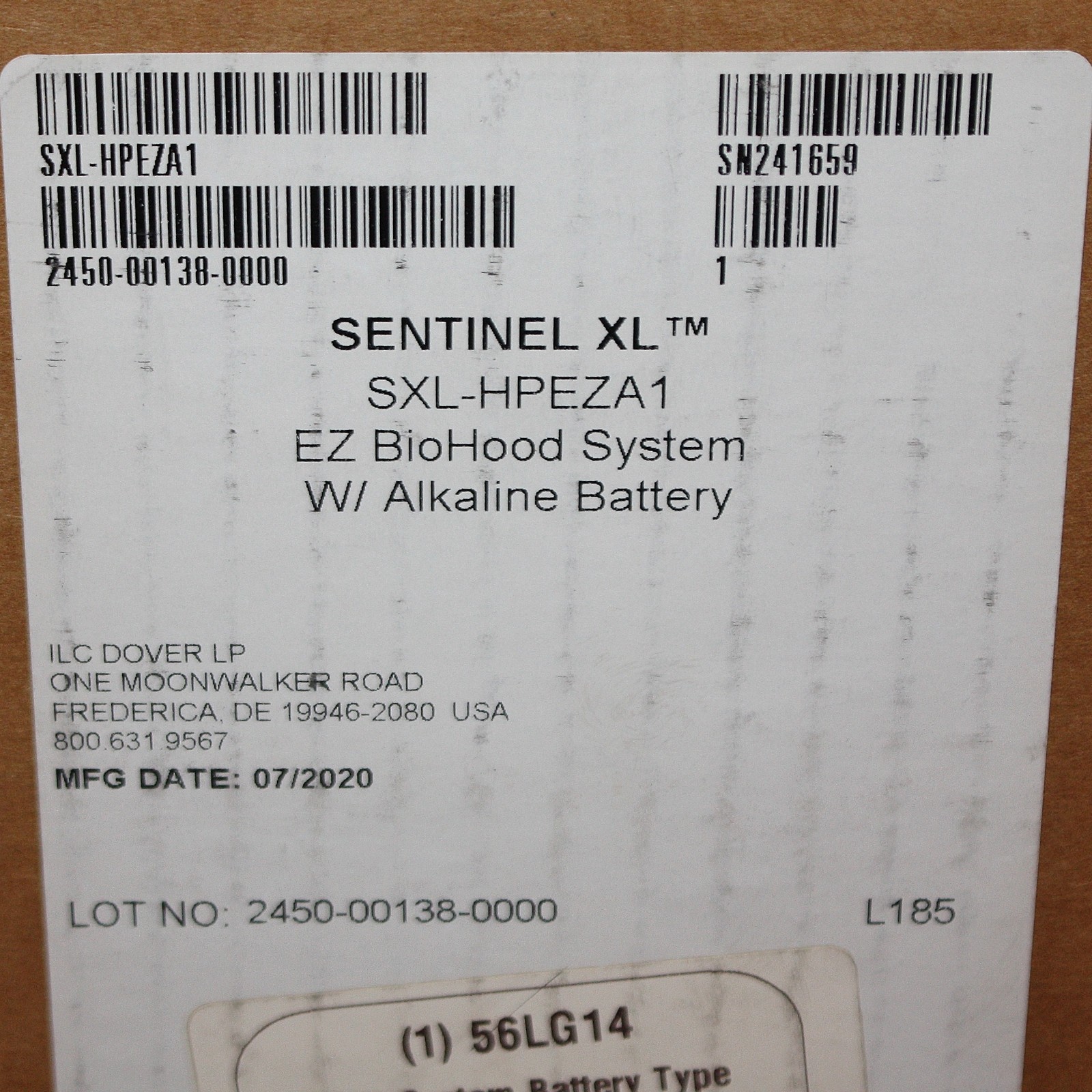 ILC Dover Sentinel XL SXL-HPEZA1, PAPR Powered Air Purifying Respirator, Blower