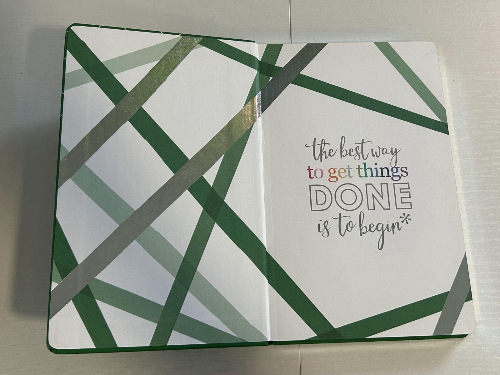 Erin Condren Take Note Classic Lined Notebook Hardcover Green New