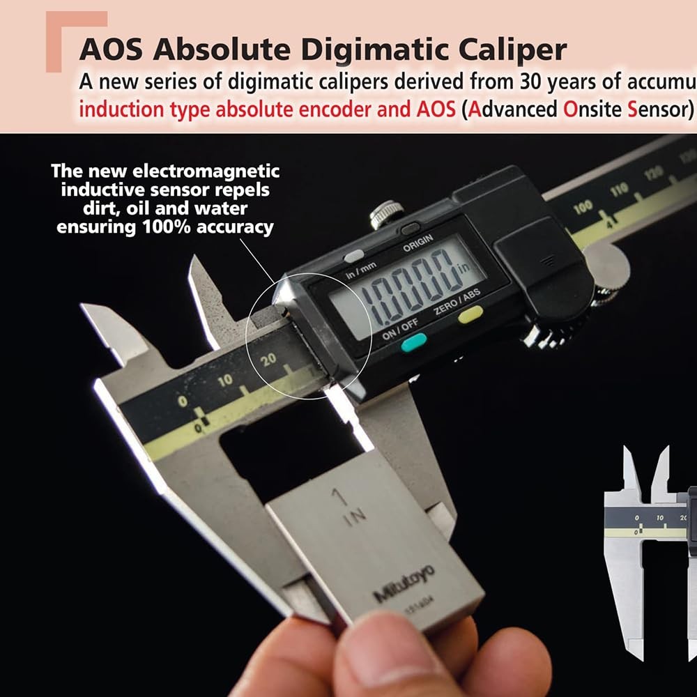 Mitutoyo 500-196-30 Digimatic Caliper 6″ (150mm) – High-Precision AOS Encoder