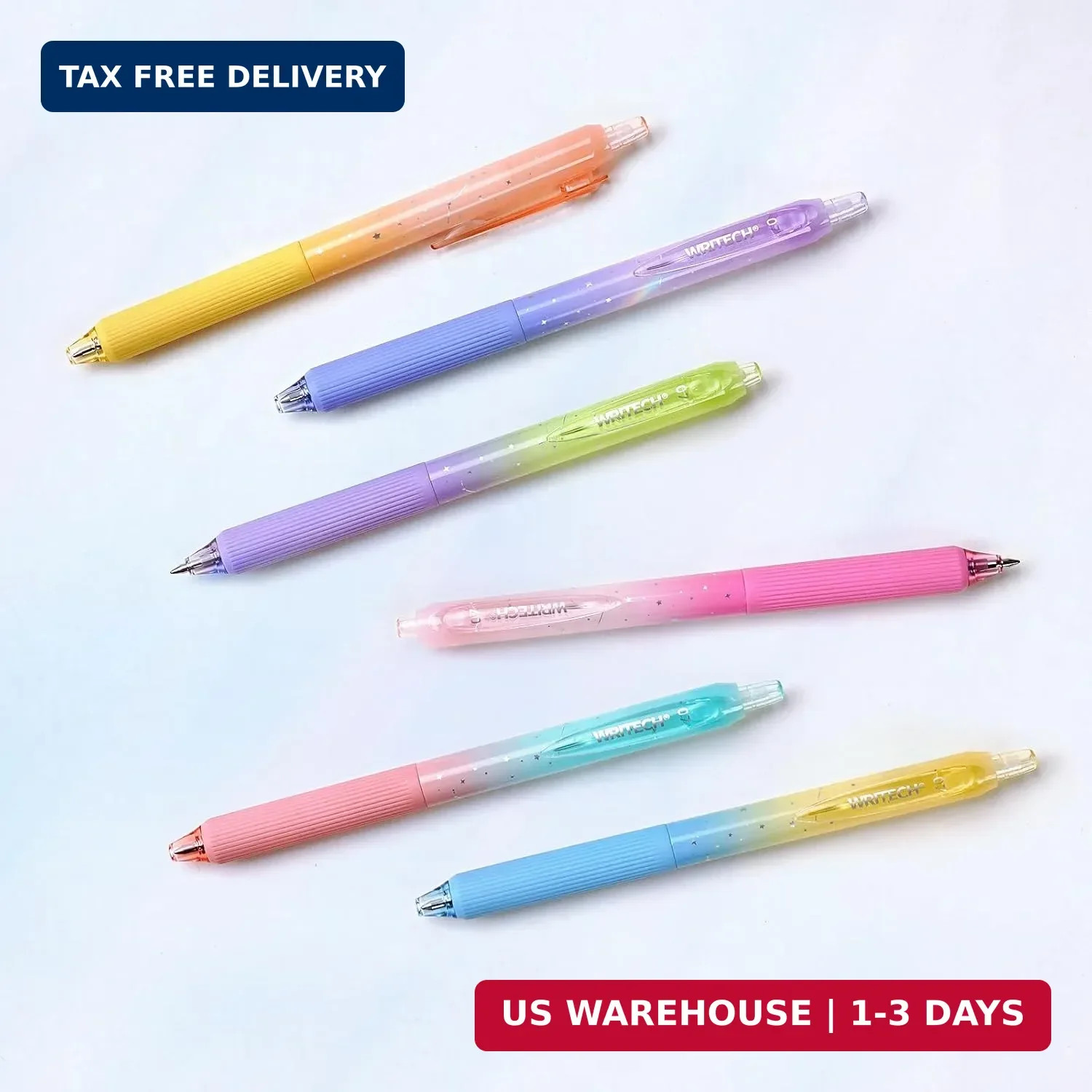Gel Pens Fine Point: Nebula Pen Set 0.7mm Black Ink Retractable 6ct Medium Point