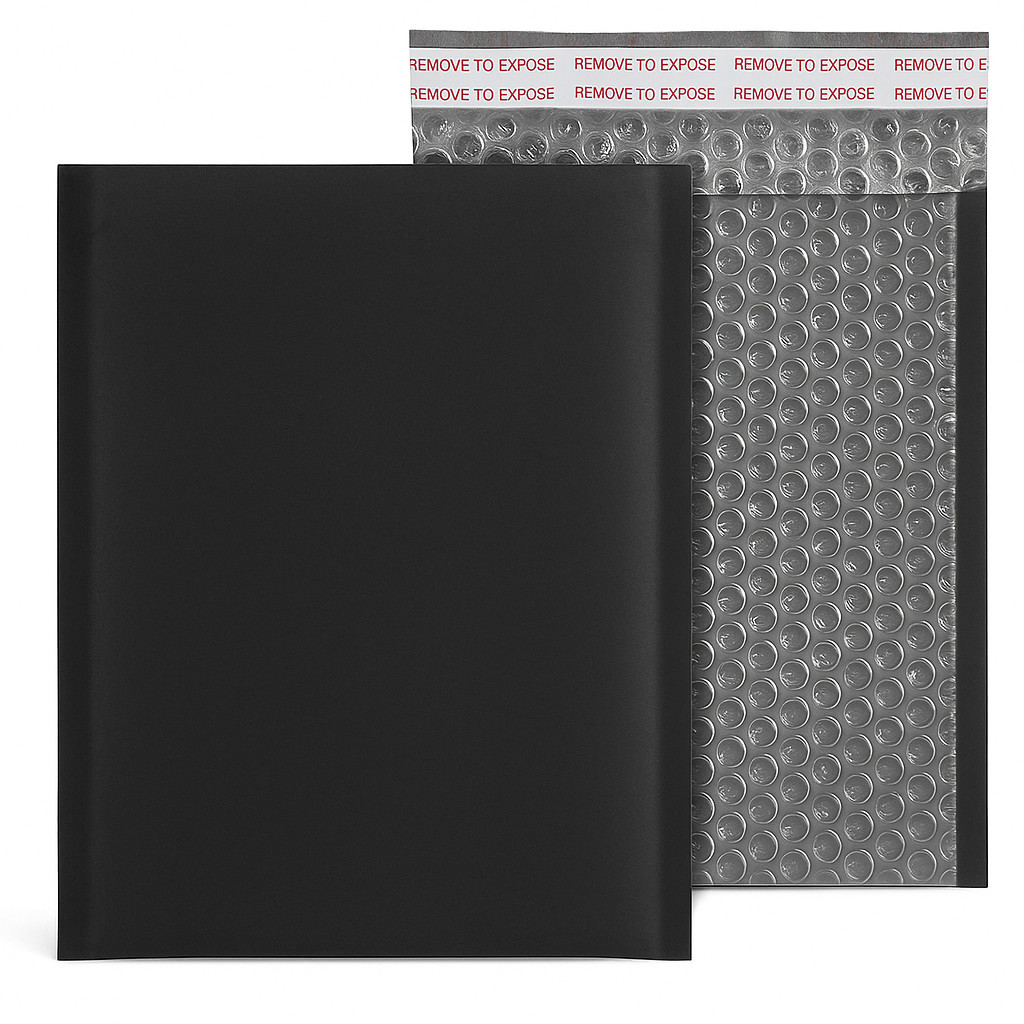 500 Black Kraft Paper Bubble Mailers #0 6.5×9″ Padded Envelopes Peel Seal
