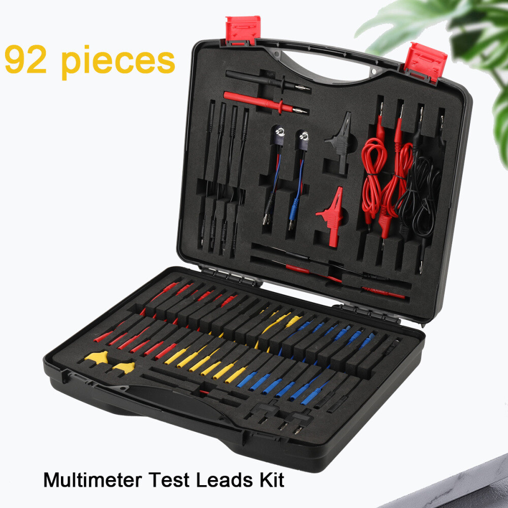 Automotive Circuit Test Leads Kit 92PCS Multimeter Test Leads Kit w/Accessaries