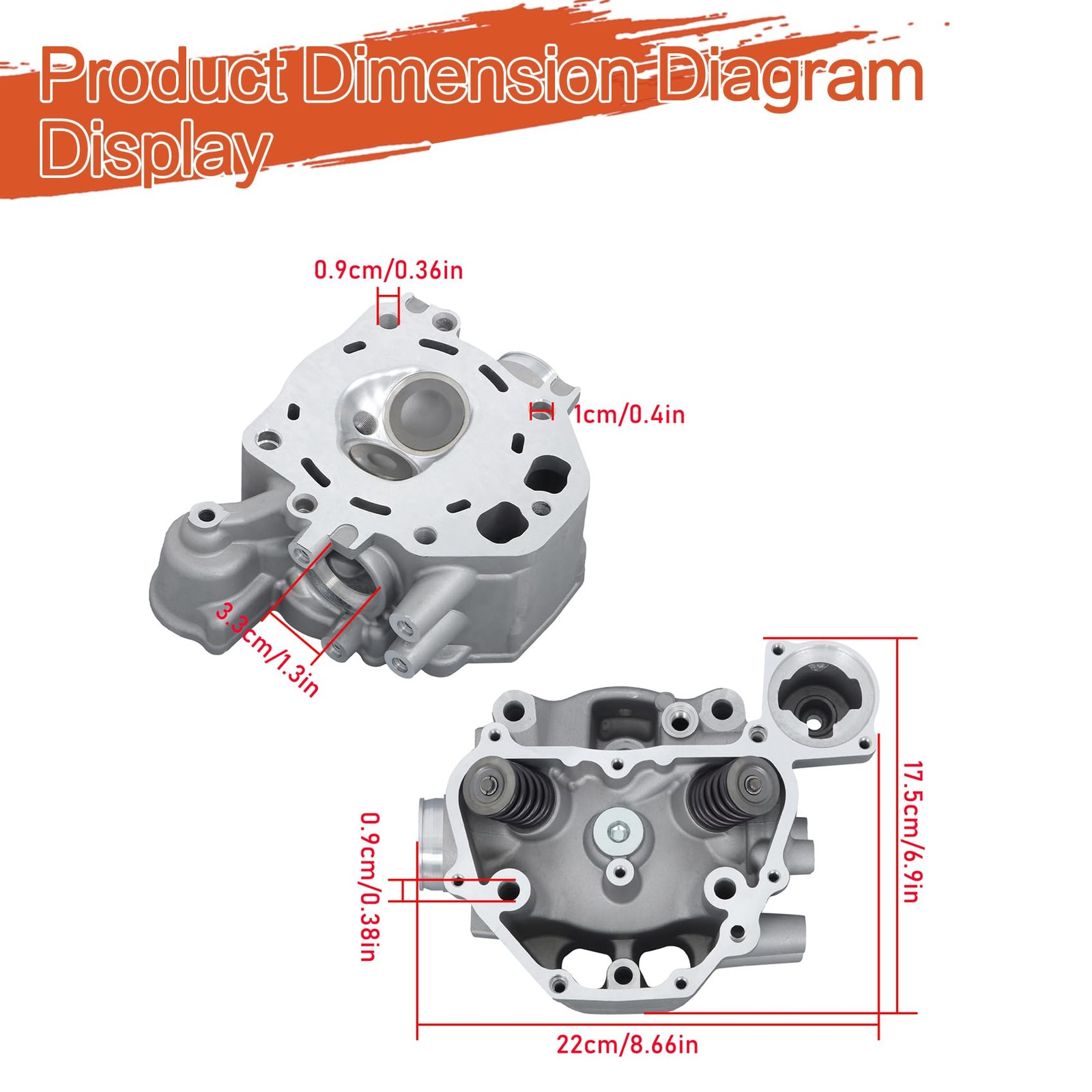 Cylinder Head Kit for TRX520 TRX500 SXS500 TRX420 TRX450 2006-2024 12200-HP7-A01