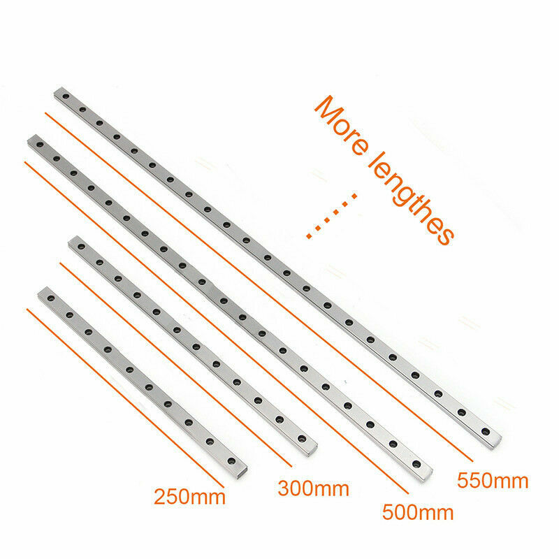 HIWIN 2pc HGR25 200-2000mm Linear Guide Rail + 4pc HGH25CA Slide Block ﻿﻿CNC