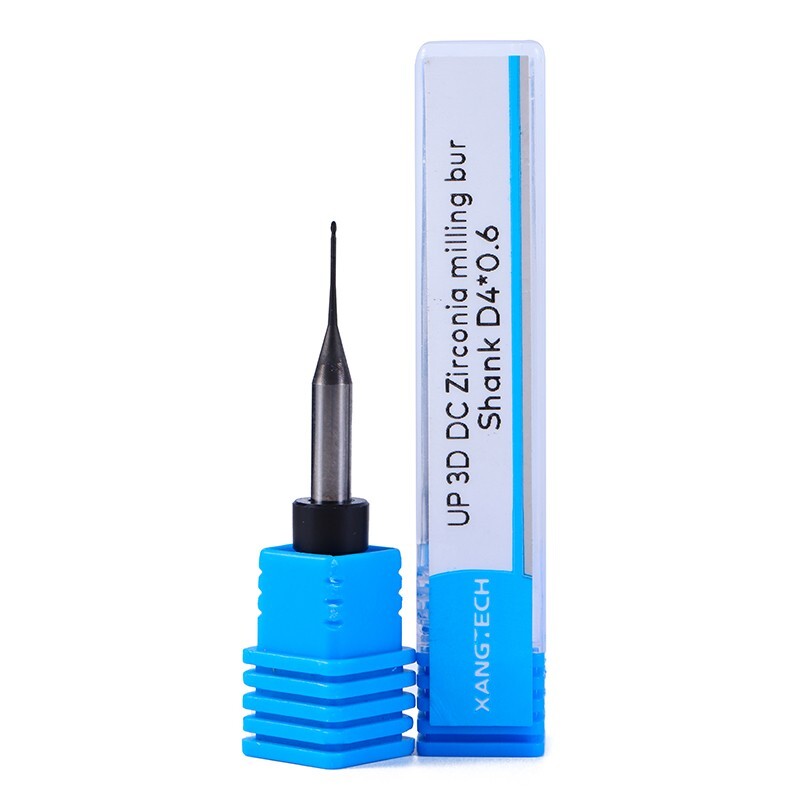 Dental UP3D Zirconia Milling Bur Cutters DC/DLC Head Diameter 0.3/0.6/1.0/2.0mm