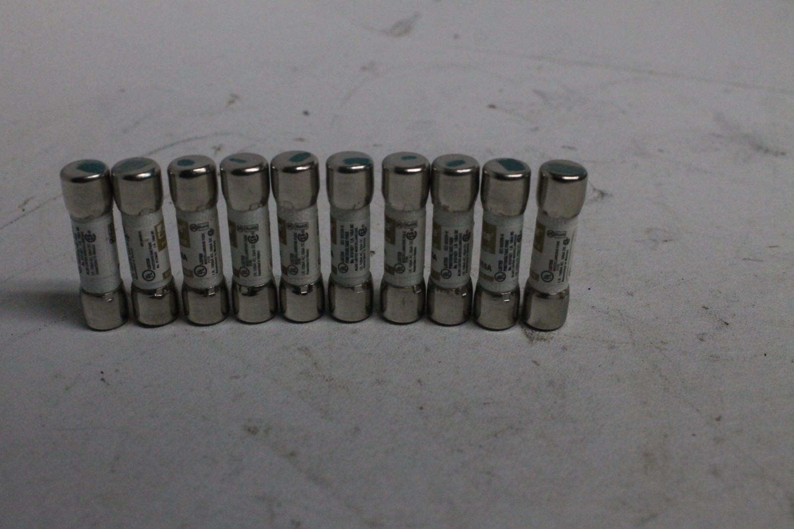 Lot of 10 Littelfuse KLKD-1/10 KLKD 1/10A 0.1A 600V Fast-Acting Fuse
