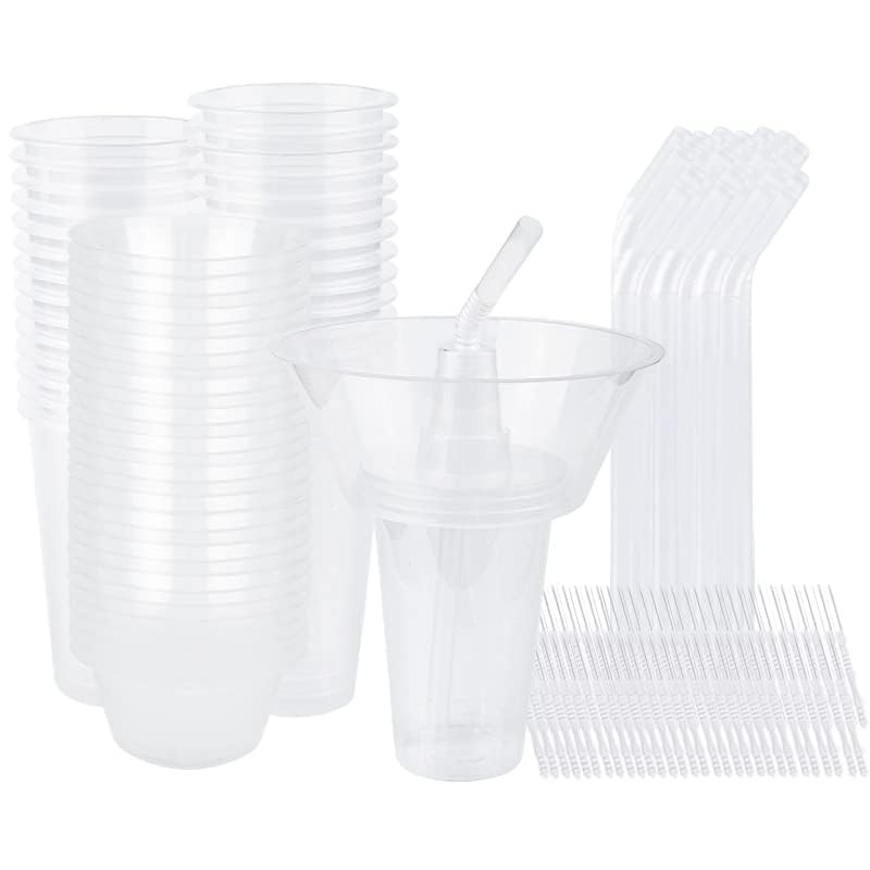 Potomac Collection Snack and Drink Cup, 30 Sets Disposable Plastic Cup with S…