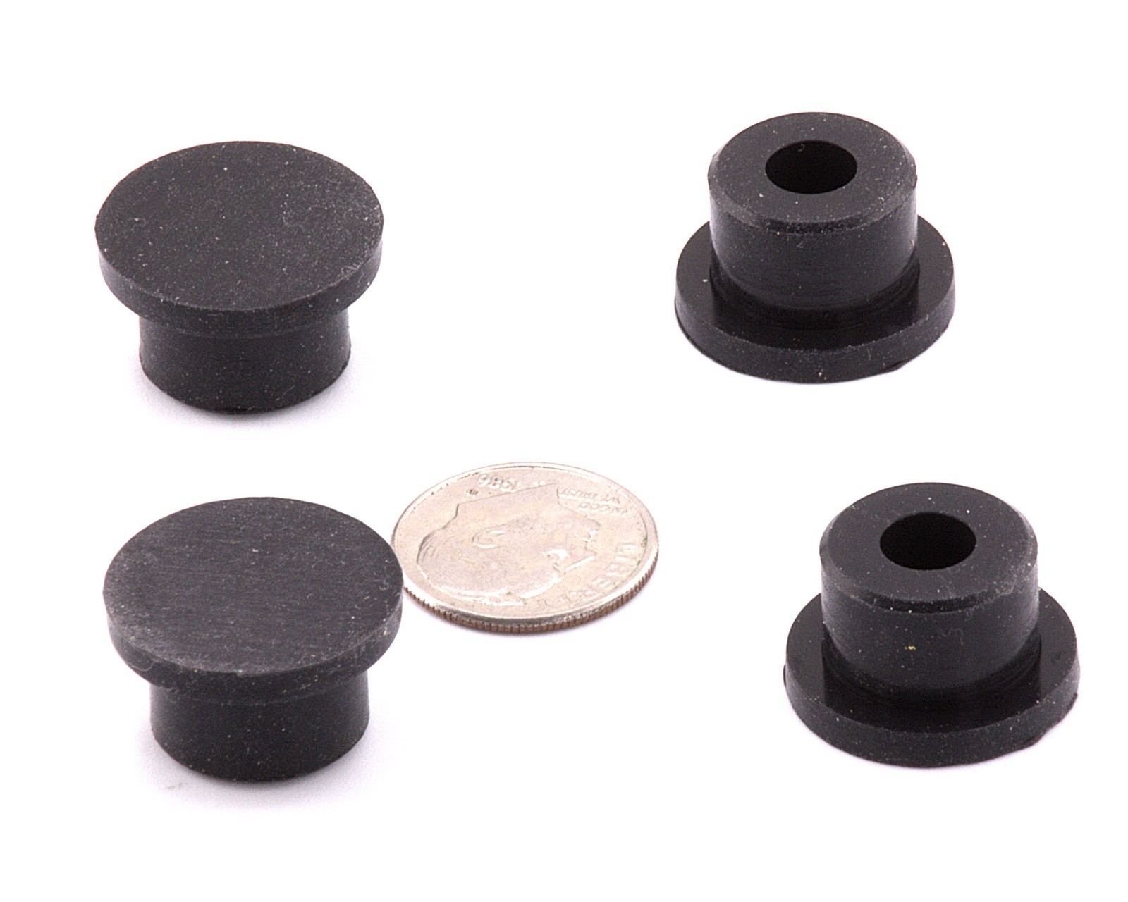 1/2” Rubber Hole Plugs Push In Foot Bumper Compression Stem Various Pack Sizes