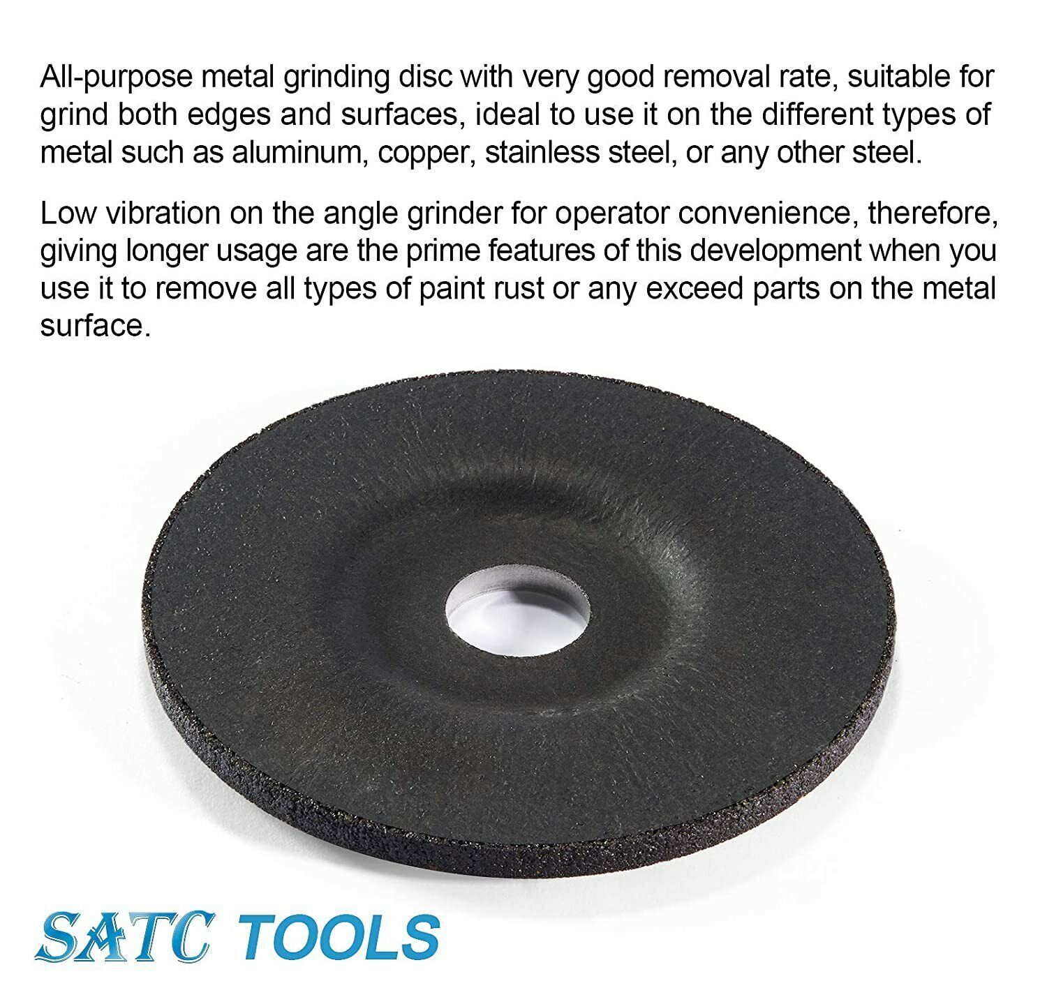 5 Pack 115mm AO Grinding Discs Type 27 4-1/2″ x1/4″ x7/8″ Grinder Cut off Wheels