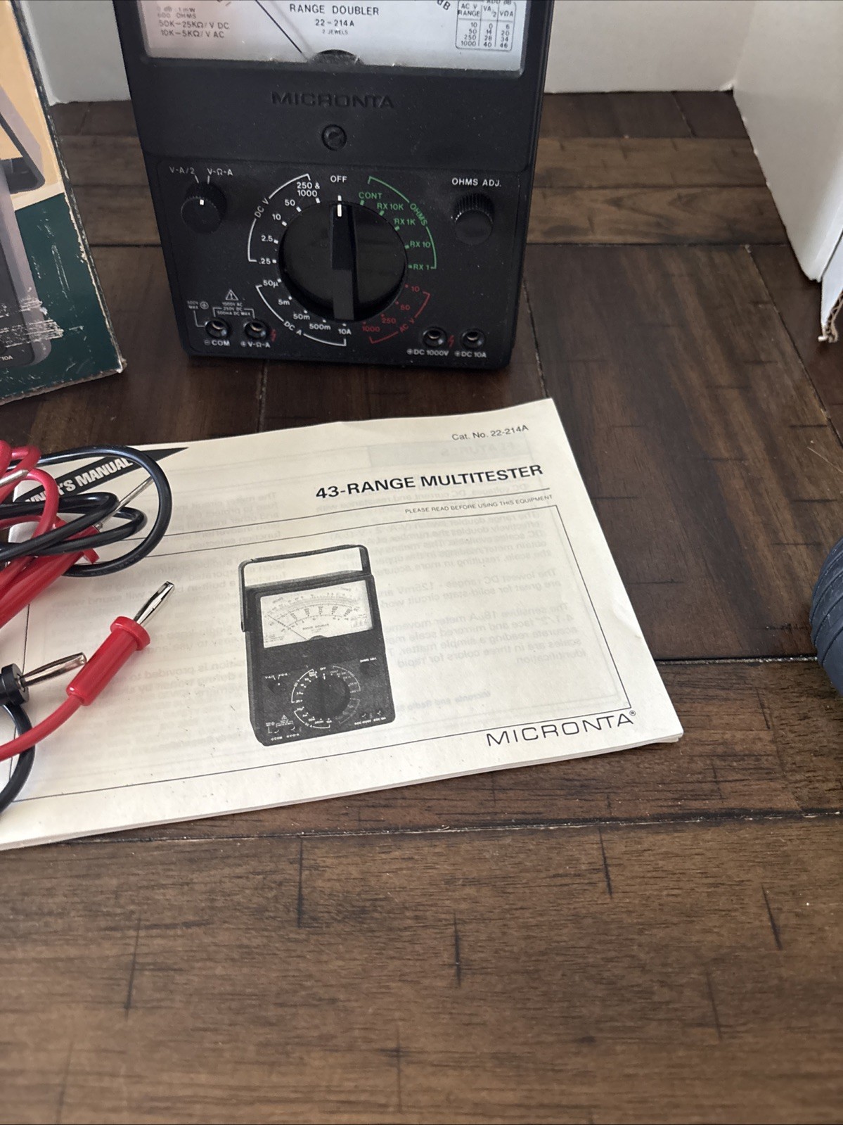 1990 Multitester Micronta 43-Range Volts/Amps Range Doubler No. 22-214 w/Box
