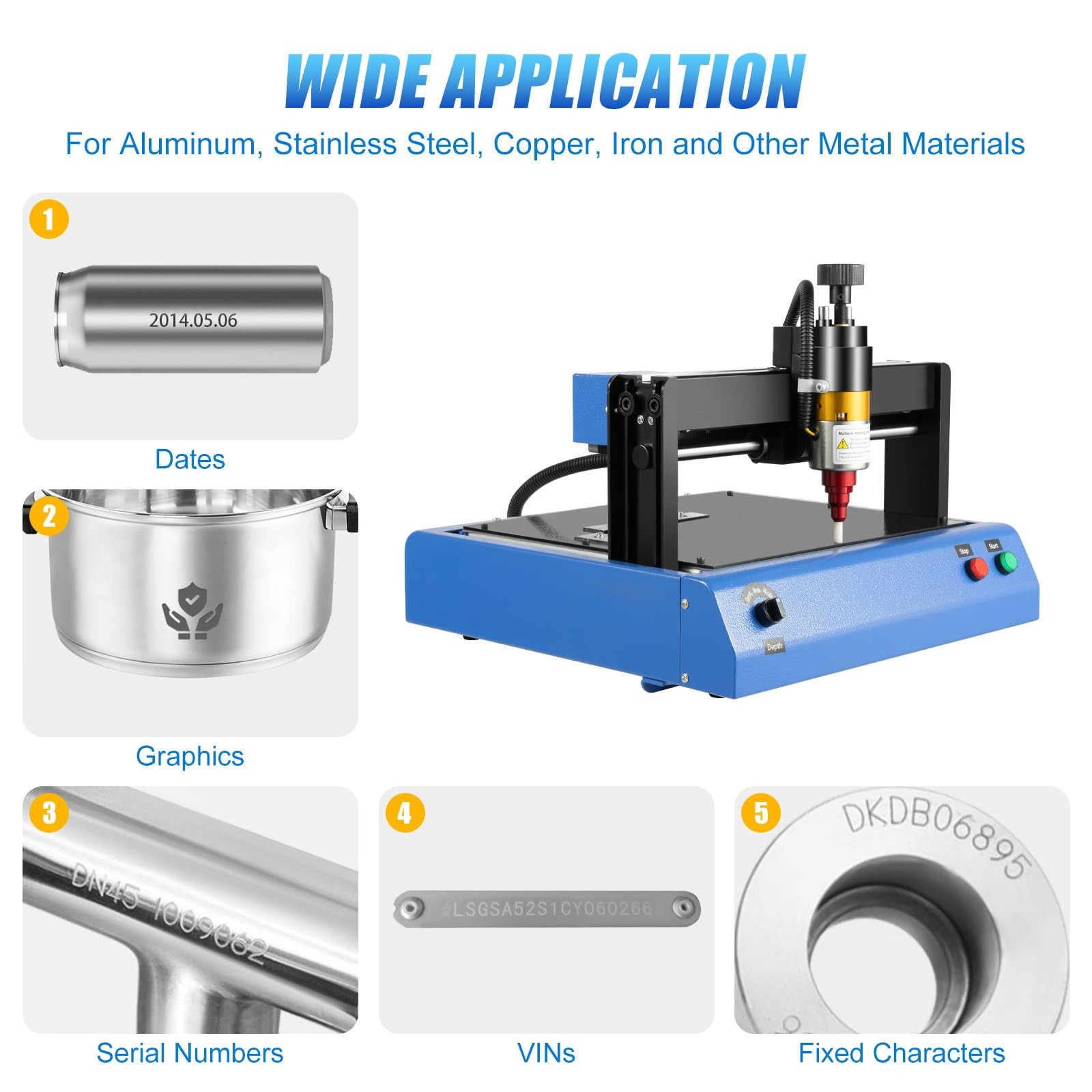 110V 400W Electric Marking Machine 200x150mm Metal Nameplate Engraver Windows