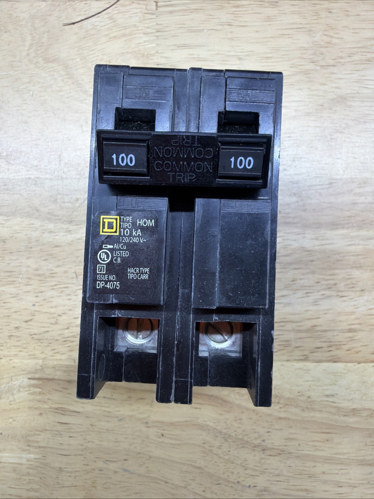 Square D HOM2100 2 Pole 100 Amp 240V Plug-in Circuit Breaker New In Box
