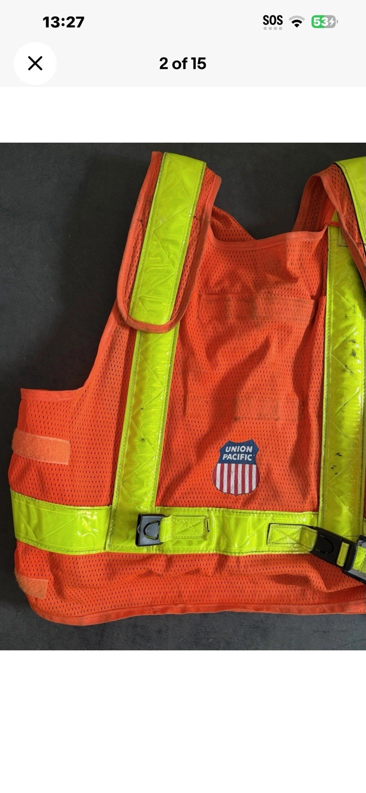 Authentic Union Pacific Railroad Safety Vest | ORR Safety | Distressed / AS-IS