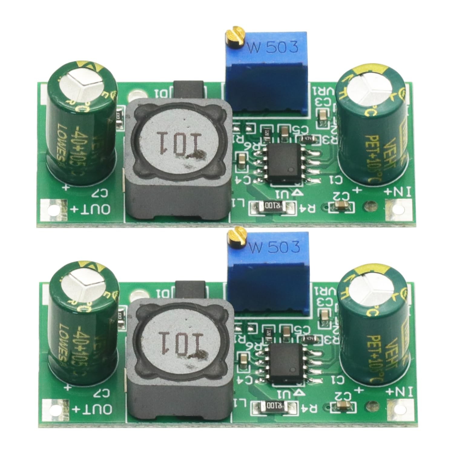 2 Pcs DC-DC 48V 60V 100V to 1.25V-48V Step Down Module Board Voltage Buck Adj…