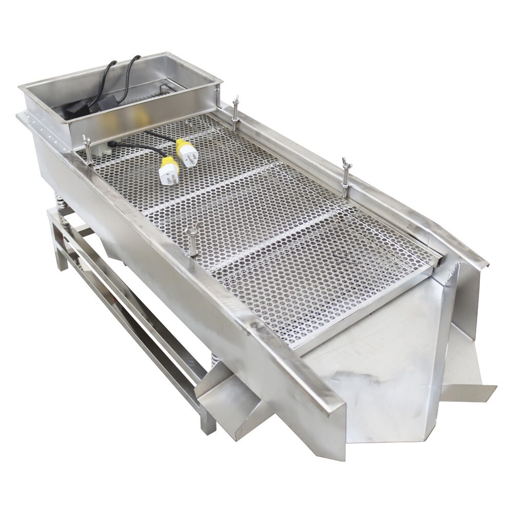 TECHTONGDA Full Stainless Steel Linear Vibrating Screen with10mm&5mm Screen 110V