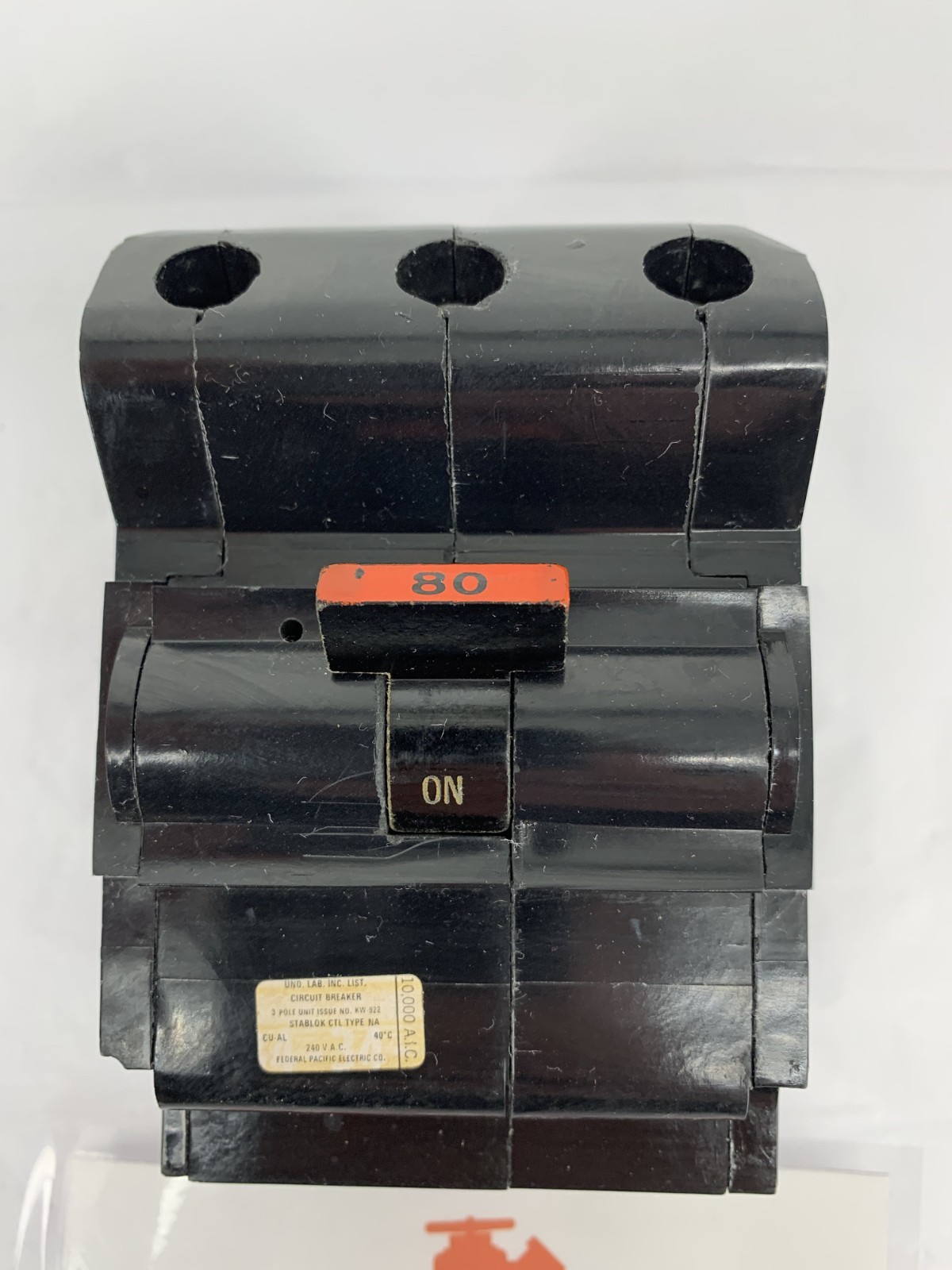 Federal Pacific NA380/NA3P80 80A 3P 240V Typ NA Stab-Lok Plug In Circuit Breaker