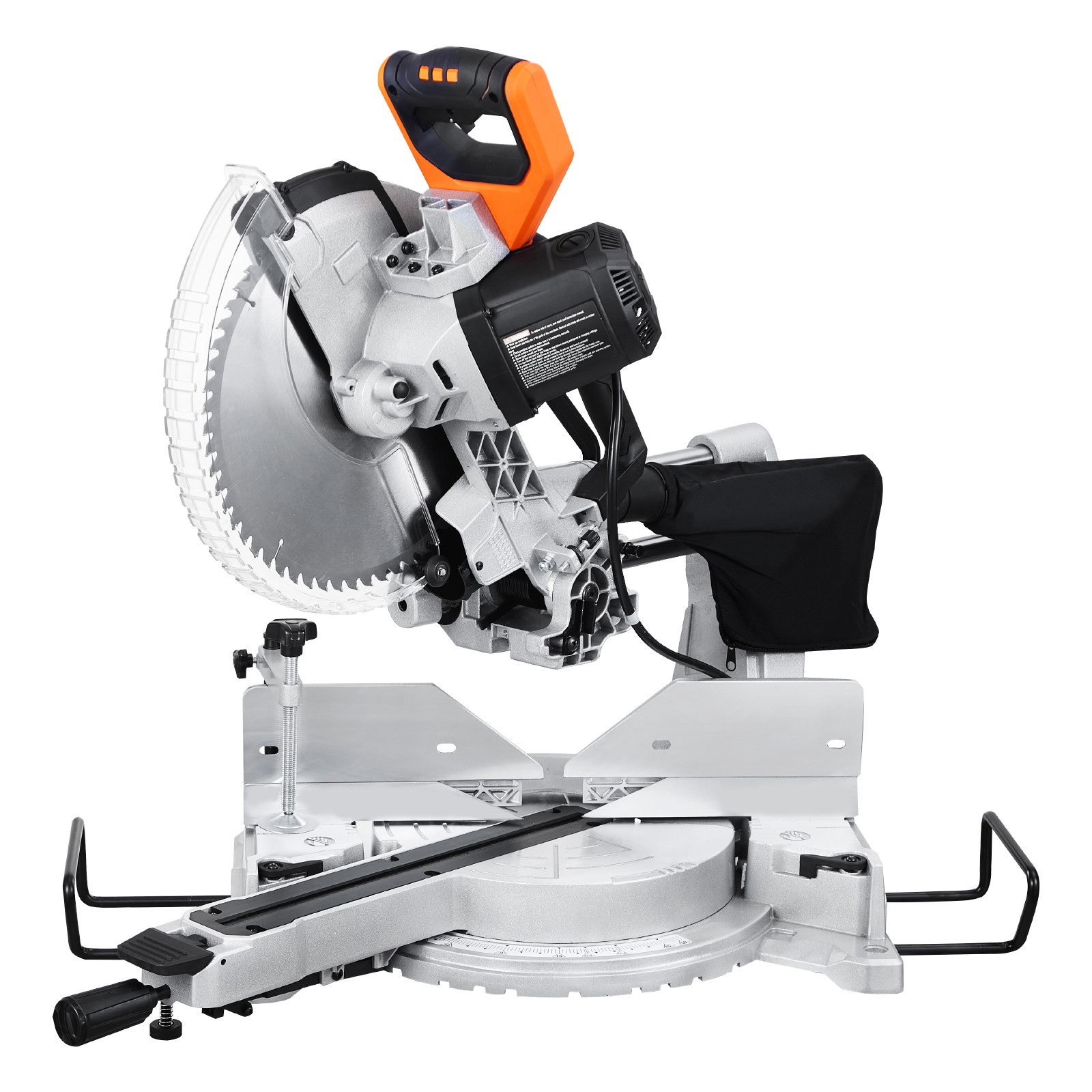 Uimoso 12-Inch Sliding Miter Saw with 15 Amp Motor, Dual Bevel, 60-Tooth Blade