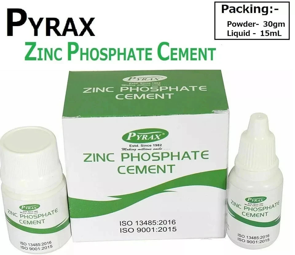 PYRAX Zinc Phosphate Cement Permanent Tooth Filling Fixation kit free ship