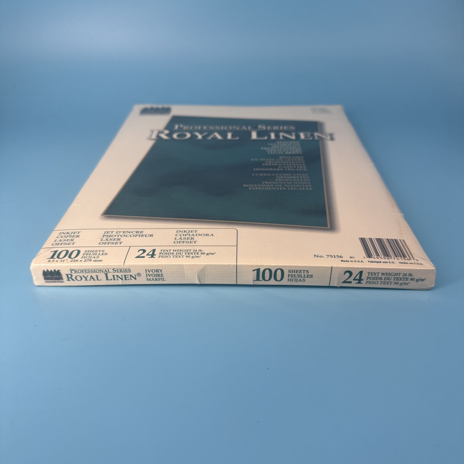 Royal Linen Ivory Stationery Resume 100 Sheet Package Printer Paper Business
